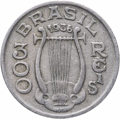 купить Бразилия 300 рейс (reis) 1936