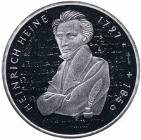 Купить Германия 10 марок 1997 "200 лет со дня рождения Генриха Гейне" (A)