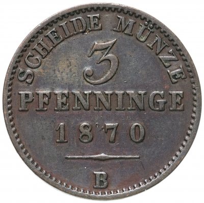 купить Германия (Пруссия) 3 пфеннига 1870 В