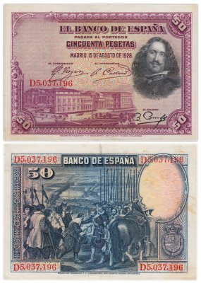 купить Испания 50 песет 1928 (Pick 75)