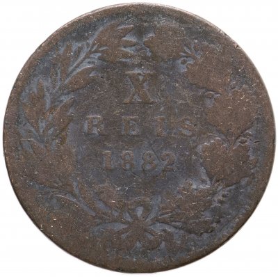 купить Португалия 10 рейс (reis) 1882