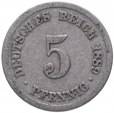 купить Германия 5 рейх пфеннигов 1889 "A"