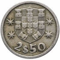 Купить Португалия 2,5 эскудо (escudos) случайный год 1963-1985