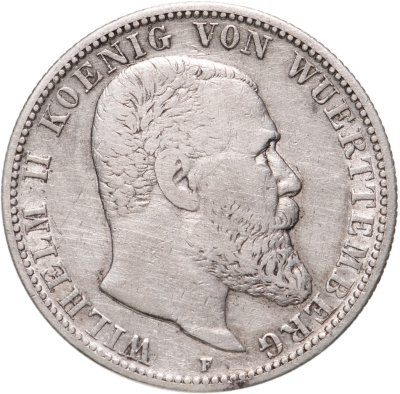 купить Германская Империя, Вюртемберг 2 марки (mark) 1902