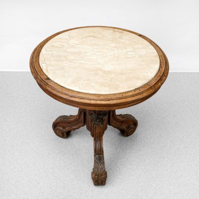 купить Столик чайный, дерево, дуб, мрамор, Российская империя, 1870-1900 гг.