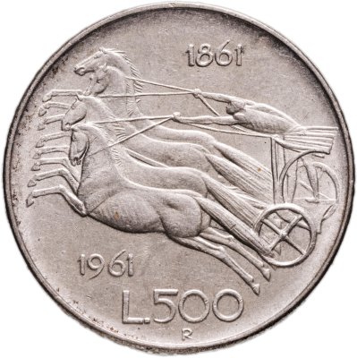 купить Италия 500 лир (lire) 1961 100 лет со дня объединения Италии