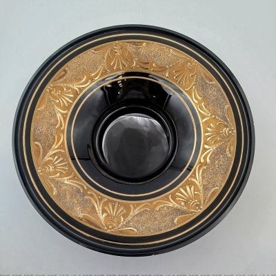 купить Конфетница, украшенная растительным орнаментом, VEB Kunst-glass, стекло, золочение, СССР, 1970-1990 гг.