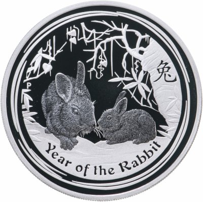 купить Австралия 1 доллар (dollar) 2011 Proof "Восточный календарь - Год кролика (Лунар II)" в коробке с сертификатом