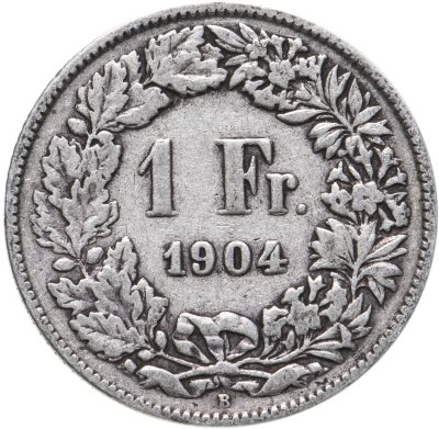купить Швейцария 1 франк (franc) 1904