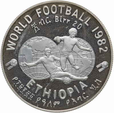 купить Эфиопия 20 быров (birr) 1982 "Чемпионат мира по футболу 1982"