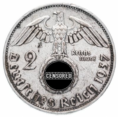 купить 2 рейхсмарки (reichsmark) 1937 Третий рейх