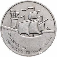 Купить Португалия 2,5 евро (euro) 2012 "100 лет Лиссабонскому университету"