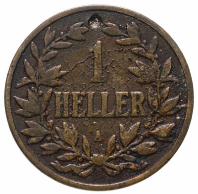 купить Германская Восточная Африка 1 геллер (heller) 1913 A знак монетного двора "A"