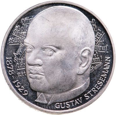 купить Германия 5 марок (deutsche mark) 1978 "100 лет со дня рождения Густава Штреземана"