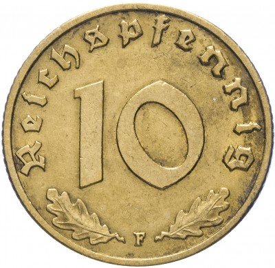 купить Фашистская Германия (Третий Рейх) 10 рейх пфеннигов 1939 "F"