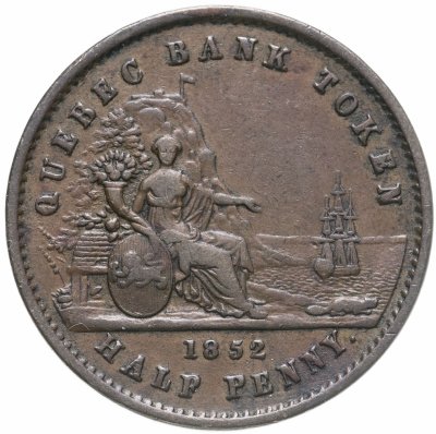 купить Канада, Квебек 1/2 пенни 1852