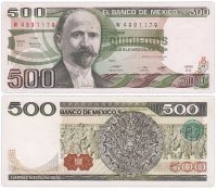 Купить Мексика 500 песо 1982 год Pick 75b
