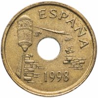 Купить Испания 25 песет (pesetas, ptas) 1998 "Сеута"