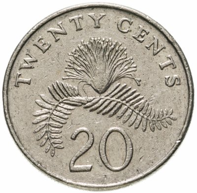 купить Сингапур 20 центов (cents) 1993-2011, случайная дата