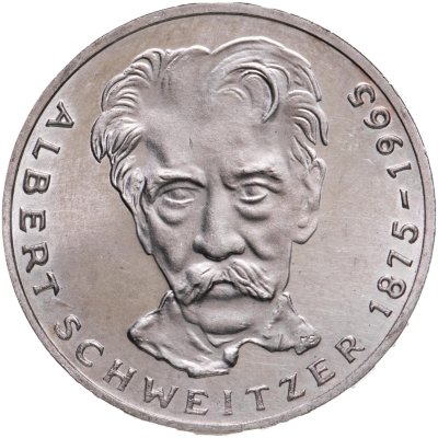 купить Германия 5 марок (deutsche mark) 1975 "100 лет со дня рождения Альберта Швейцера"