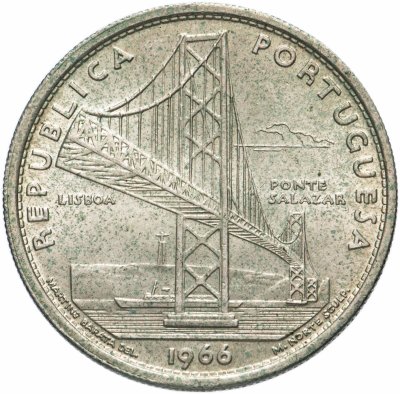 купить Португалия 20 эскудо (escudos) 1966 "Открытие моста Антониу Салазара"