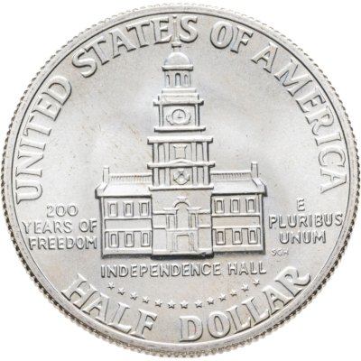 купить США 50 центов (1/2 доллара, half dollar) 1976 S 200 лет независимости США серебро
