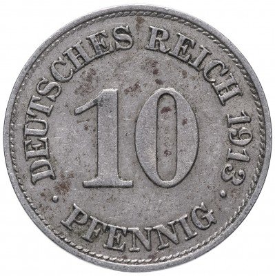купить Германия 10 рейх пфеннигов 1913 "E"