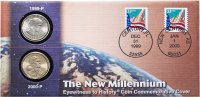Купить США набор монет 1999-2000 P "Новое тысячелетие" (в коинкарте)