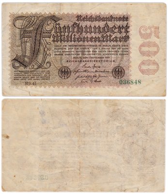 купить Германия 500000000 марок 1923 года (Pick 110d(1)