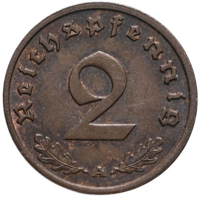 купить Германия (Третий рейх) 2 рейхспфеннига (reichspfennig) "А" 1938