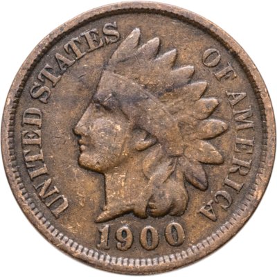 купить США 1 цент (cent) 1900 Indian Head Cent
