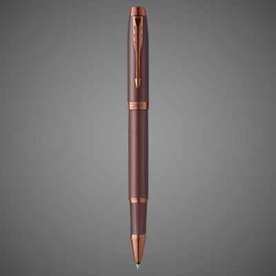 купить Ручка роллер Parker IM Monochrome Brown, стержень:F, цвет чернил: black, в подарочной упаковке., Покрытия: PVD-покрытие, лак, латунь, 2026 г.