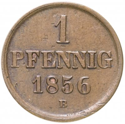 купить Германия, Брауншвейг-Вольфенбюттель 1 пфенниг (pfennig) 1856