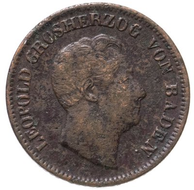 купить Германия (Баден) 1 крейцер (kreuzer) 1852