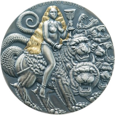 купить Камерун 3000 франков 2022 "Вавилонская блудница" в футляре с сертификатом