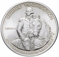 купить США 50 центов 1982 "250 лет со дня рождения Джорджа Вашингтона"