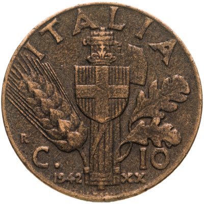 купить Италия 10 чентезимо 1942