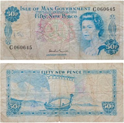 купить Остров Мэн 50 пенсов 1974