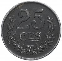 Купить Люксембург 25 сантимов (centimes) 1919