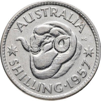 купить Австралия 1 шиллинг (shilling) 1957