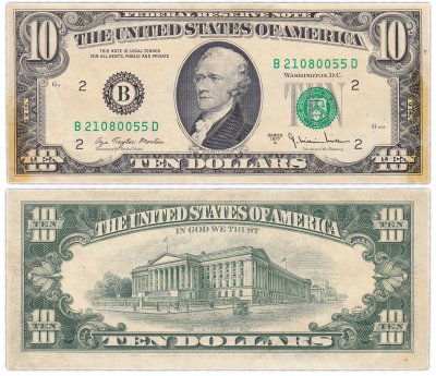 купить США 10 долларов 1977A (Pick 464b) B - Нью Йорк