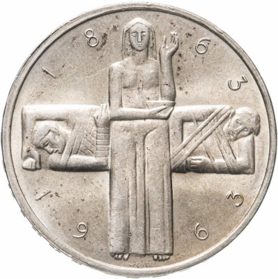купить Швейцария 5 франков (francs) 1963 "100 лет Красному Кресту"