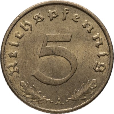 купить Германия (Третий рейх) 5 рейхспфеннигов (reichspfennig) 1937 A