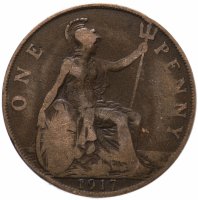 купить Великобритания 1 пенни 1917