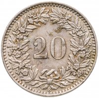 купить Швейцария 20 раппенов (rappen) 1943