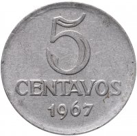 купить Бразилия 5 сентаво (centavos) 1967