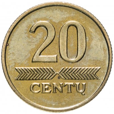 купить Литва 20 центов 1997