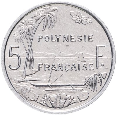 купить Французская Полинезия 5 франков (francs) 1984 г.