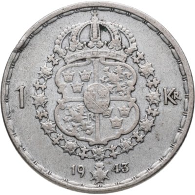 купить Швеция 1 крона (crown) 1943