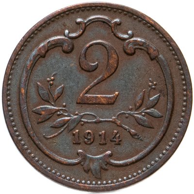 купить Австрия 2 геллера (heller) 1914